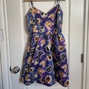Retro Space Cats Dress (with Pockets!)